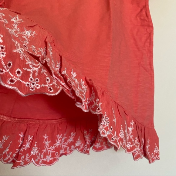 Matilda Jane Womens Eureka Springs Embroidered Ruffle short sleeve Top Size S - Picture 4 of 7